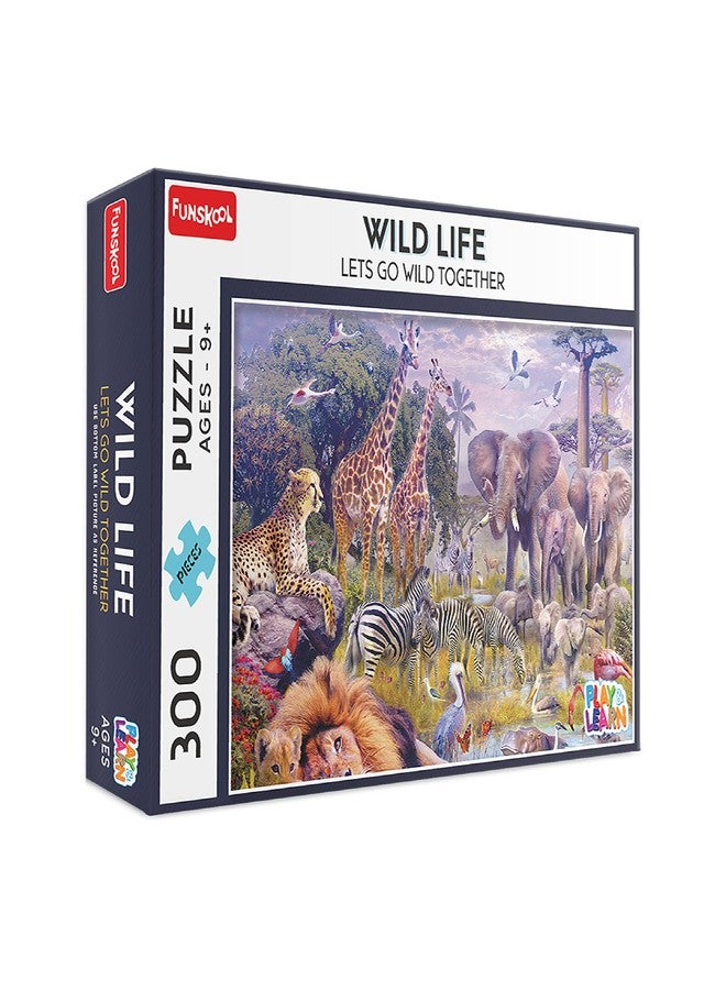 Funskool-Wild Life,Educational,300 Pieces,Puzzle,for 3 Year Old Kids and Above,Toy - Image 1